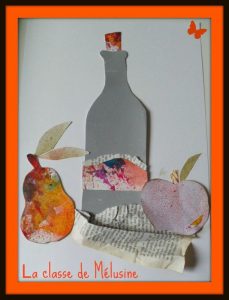nature morte collée