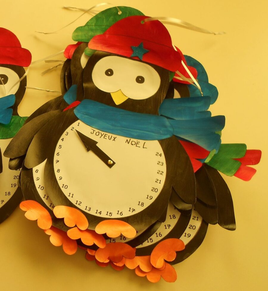 Les gabarits du calendrier de l'avent pingouin