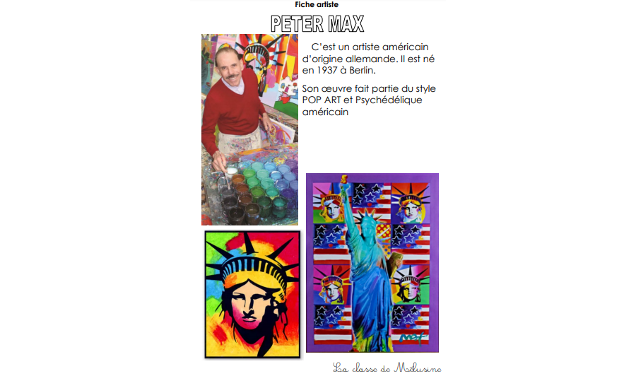La fiche artiste de Peter Max