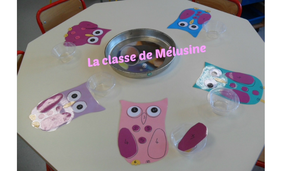 Gabarit jeu Houhou les hiboux de 1 à 6