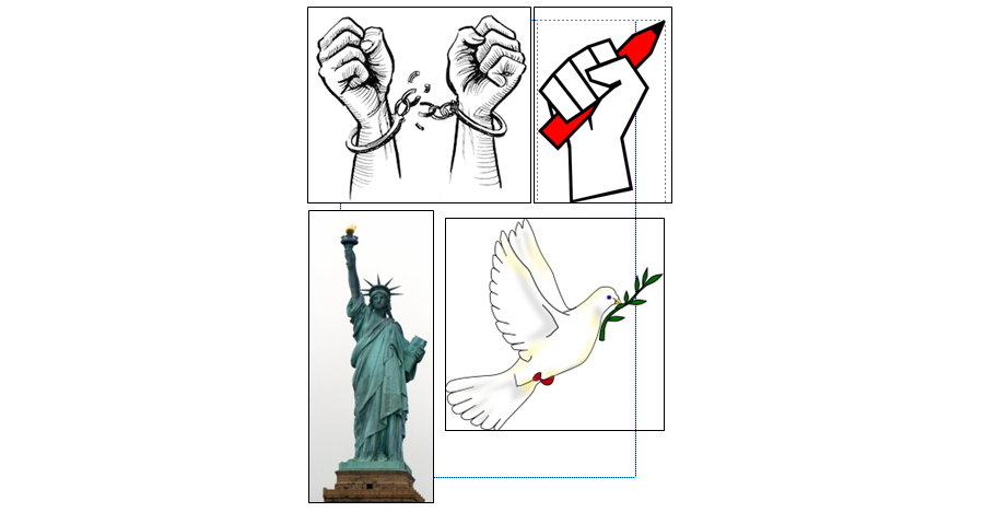 Quelques symboles de la liberté à afficher